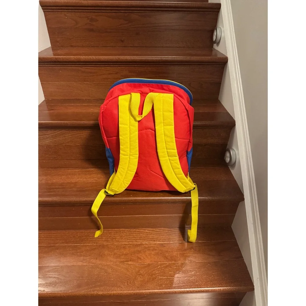 Sesame Street Elmo Backpack Red Blue Yellow Fast Forward School Bag Kids